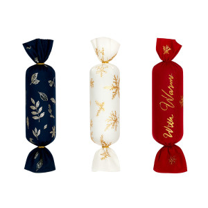 Elegant Fabric Candy Cracker Ornaments